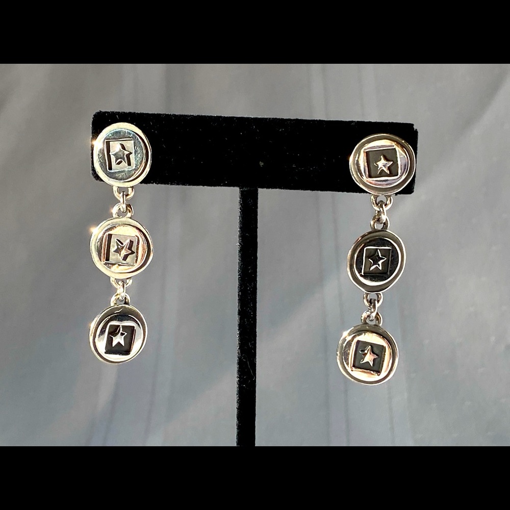 Far Fetched Sterling Silver Star Dangle Earrings